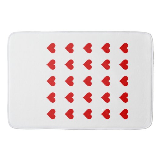 Bath Mat with hearts. Badematte (Vorderseite)
