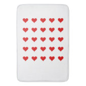 Bath Mat with hearts. Badematte (Vorderseite Vertikal)
