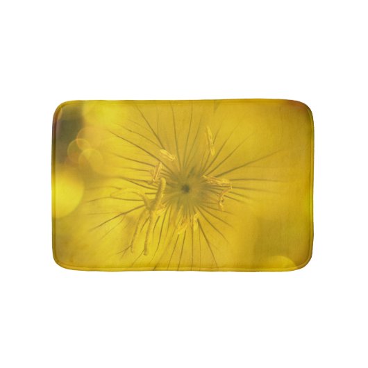 Bath Mat Yellow Bokeh-Blume Badematte (Vorderseite)