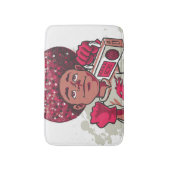 Bath Mat – YOUTH Power Afro & Boombox Urban Design Badematte (Vorderseite Vertikal)