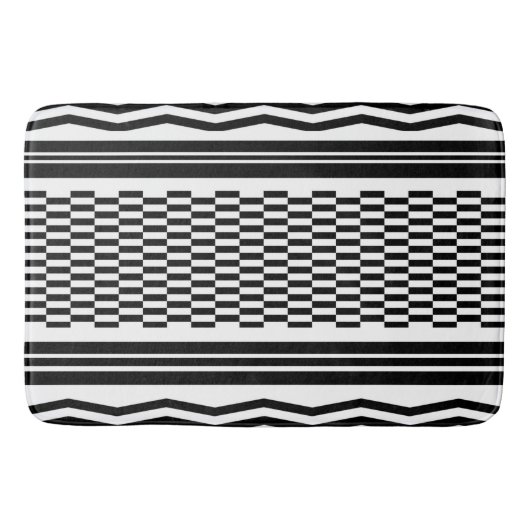 Bath Mat/Zig Zags und Checked Badematte (Vorderseite)