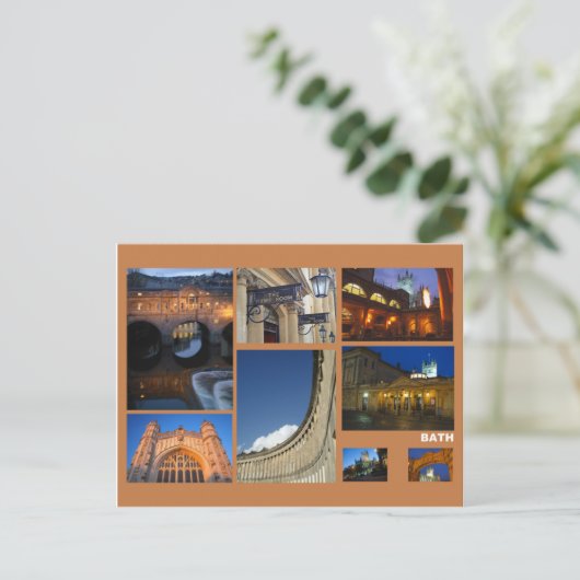 Bath Multi-Image Postkarte (Stehend Vorderseite)