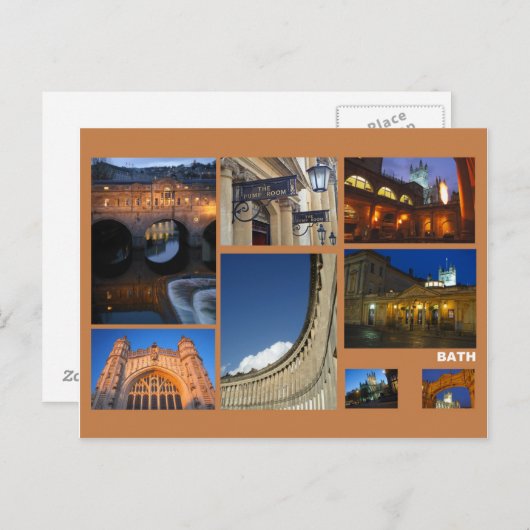 Bath Multi-Image Postkarte (Vorne/Hinten)