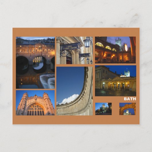Bath Multi-Image Postkarte (Vorderseite)