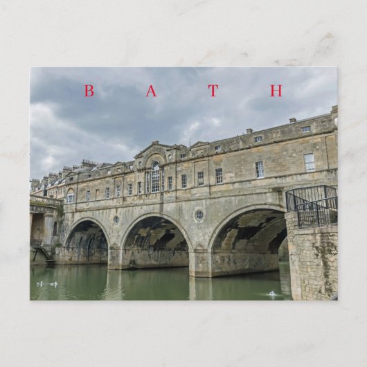 Bath Pulteney Bridge Ansichtskarte Postkarte (Vorderseite)