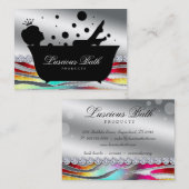 Bath Queen Nail Salon Bubbles Bold Visitenkarte (Vorne/Hinten)