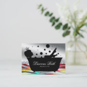 Bath Queen Nail Salon Bubbles Bold Visitenkarte (Stehend Vorderseite)