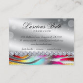 Bath Queen Nail Salon Bubbles Bold Visitenkarte (Rückseite)