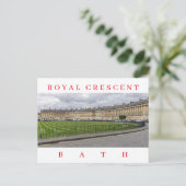 Bath Royal Crescent View Postkarte (Stehend Vorderseite)