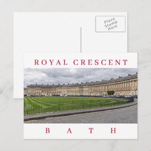 Bath Royal Crescent View Postkarte (Vorne/Hinten)