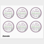 Bath Salts Labels Stickers Custom Lavendel (Blatt)