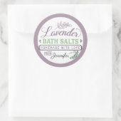 Bath Salts Labels Stickers Custom Lavendel (Tasche)