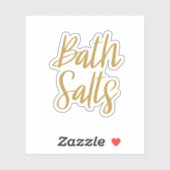 Bath Salze Speichersticker Aufkleber (Blatt)