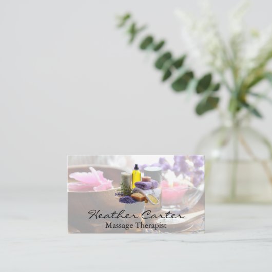 Bath salzt Kräuteröle | Heilmedizin Visitenkarte (Stehend Vorderseite)