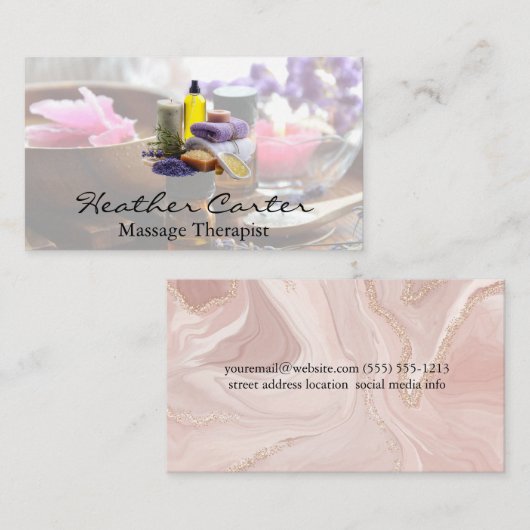 Bath salzt Kräuteröle | Heilmedizin Visitenkarte (Vorne/Hinten)