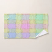 Bath Set Multicolor Pastell Kariert (Handtuch)