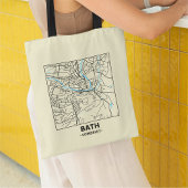 Bath, Somerset City Map Tote Bag Tragetasche