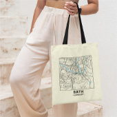Bath, Somerset City Map Tote Bag Tragetasche