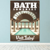 Bath Somerset England Reiseplakat Leinwanddruck (Insitu (Holzboden))