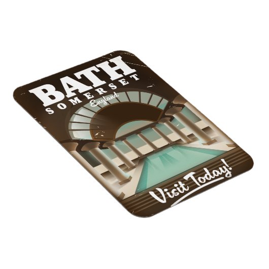 Bath Somerset England Reiseplakat Magnet (Rechte Seite)