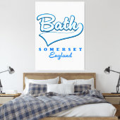 Bath Somerset Reiselogo Leinwanddruck (Insitu (Schlafzimmer))