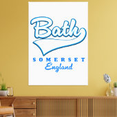 Bath Somerset Reiselogo Leinwanddruck (Insitu (Wohnzimmer))
