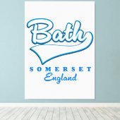 Bath Somerset Reiselogo Leinwanddruck (Insitu (Holzboden))