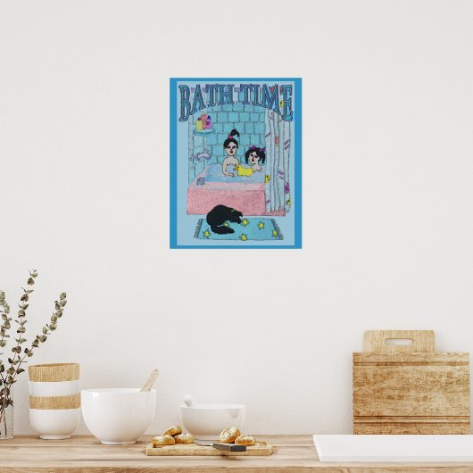 Bath Time Abstrakt Poster (Küche)