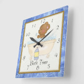 Bath Time Beer Clock Quadratische Wanduhr (Winkel)