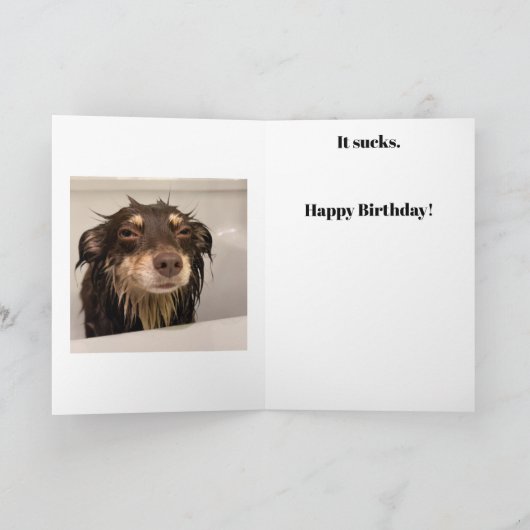 Bath Time Birthday Card Karte (Innenseite)