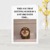 Bath Time Birthday Card Karte (Gelbe Blume)