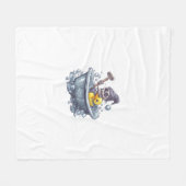 Bath Time Bones - Niedlicher Funny Skull in der Tu Fleecedecke (Vorderseite (Horizontal))