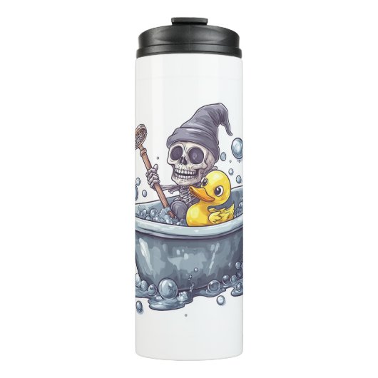 Bath Time Bones - Niedlicher Funny Skull in der Tu Thermosbecher (Vorderseite)