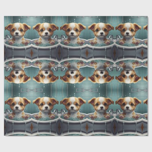 Bath-time Buddies Tiere in einem Bad Geschenkpapier (Flach)