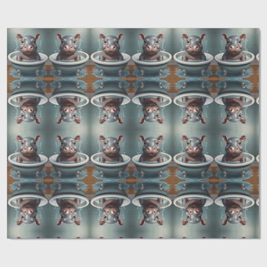 Bath-time Buddies Tiere in einem Bad Geschenkpapier (Flach)