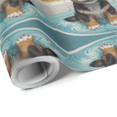 Bath-time Buddies Tiere in einem Bad Geschenkpapier (Rolleneckpunkt)