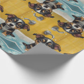 Bath-time Buddies Tiere in einem Bad Geschenkpapier (Ecke)