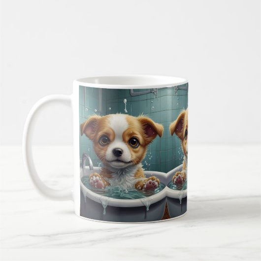 Bath-time Buddies Tiere in einem Bad Kaffeetasse (Links)