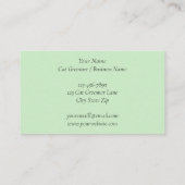 Bath Time Cat Groomer Visitenkarte (Rückseite)