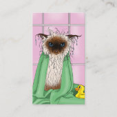 Bath Time Cat Groomer Visitenkarte (Vorderseite)