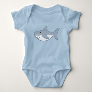 Bath Time Fancies Shark Baby Bodysuit Strampler