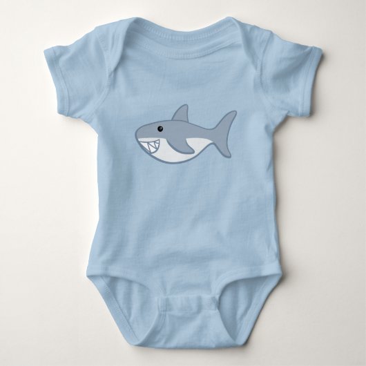 Bath Time Fancies Shark Baby Bodysuit Strampler (Vorderseite)