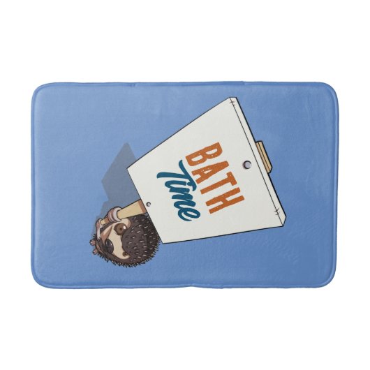 Bath Time Funny Igel Picket Cartoon signieren Badematte (Vorderseite)