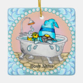 Bath Time Gnome Keramikornament (Vorderseite)