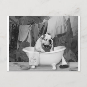 Bath Time großer Kerl Postkarte