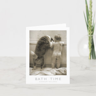 Bath Time Grußkarte Karte