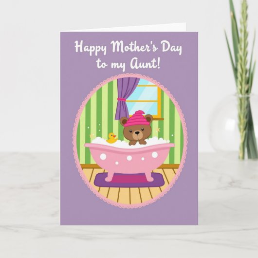 Bath Time Mothers Day Card Karte (Vorderseite)