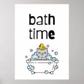 Bath Time Niedlich Kawaii Bathtub Poster (Vorne)