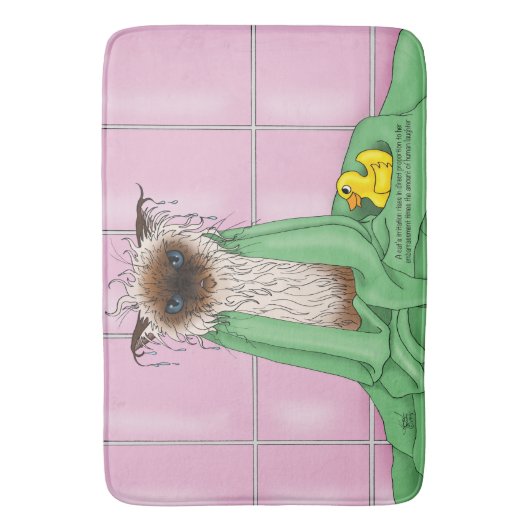 Bath Time Siamese Cat Badematte (Vorderseite Vertikal)