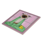 Bath Time Siamese Cat Fliese (Seite)